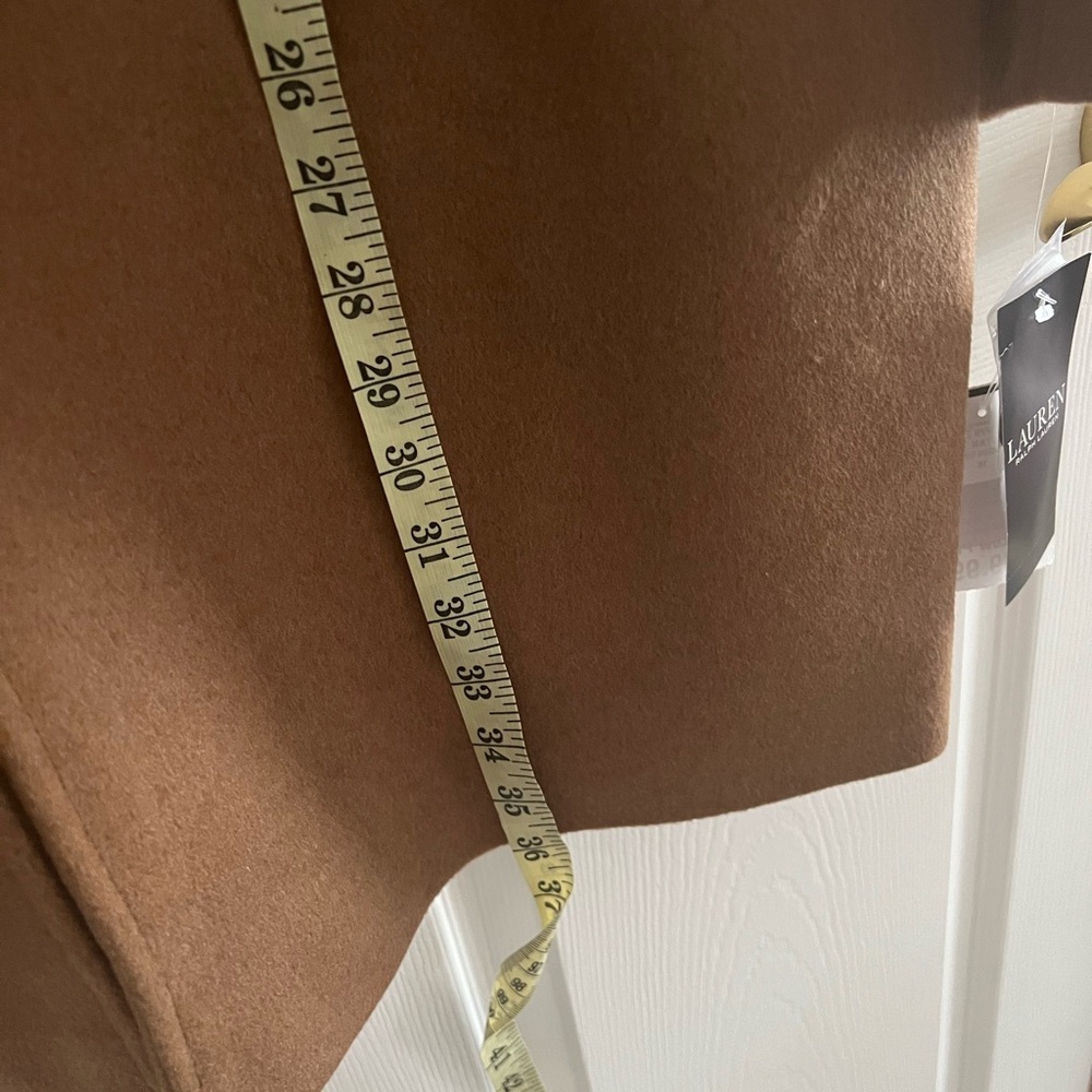 Lauren Ralph Women’s Tab Front Wool Blend Long Camel Coat Size 16 NWT MSRP $345 - Picture 7 of 9